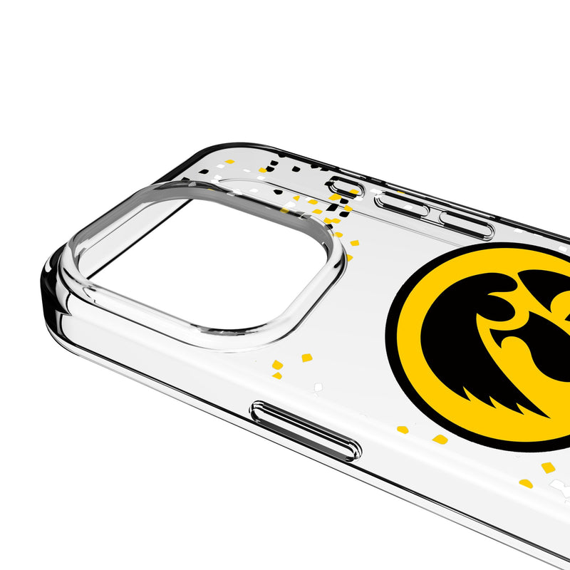University of Iowa Hawkeyes Confetti iPhone Clear Phone Case for Apple iPhone Detail.Jpg