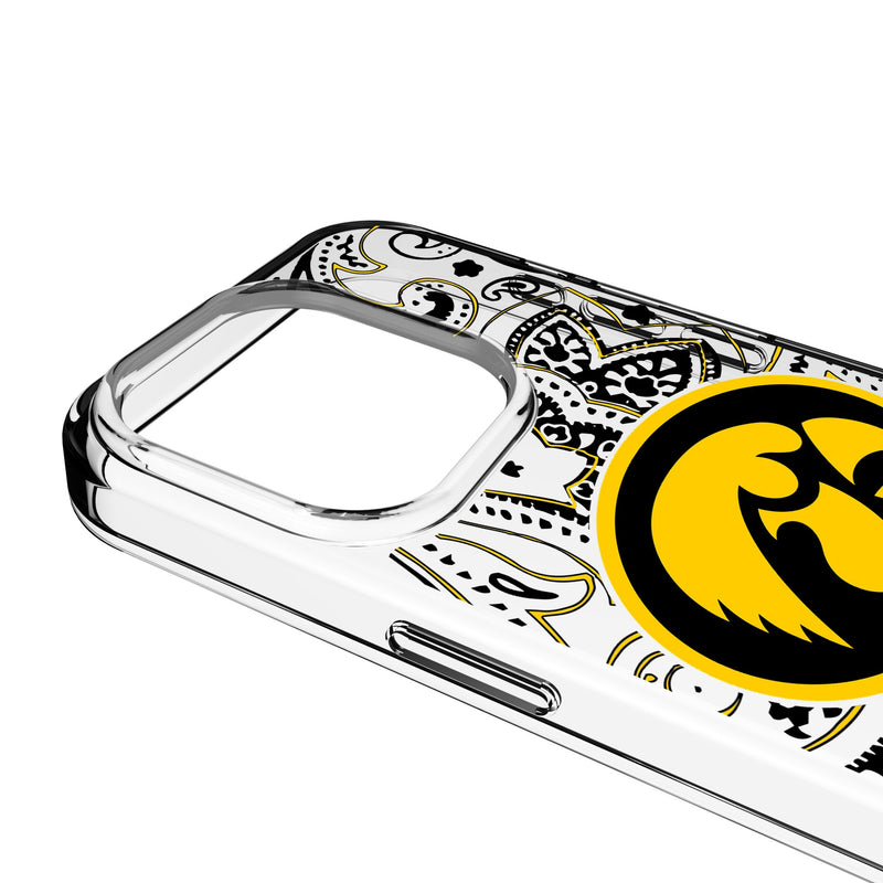University of Iowa Hawkeyes Paisley iPhone Clear Phone Case for Apple iPhone Detail.Jpg