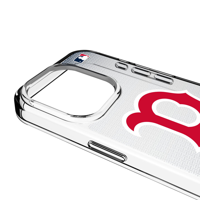 Boston Red Sox Linen iPhone Clear Phone Case for Apple iPhone Detail.Jpg