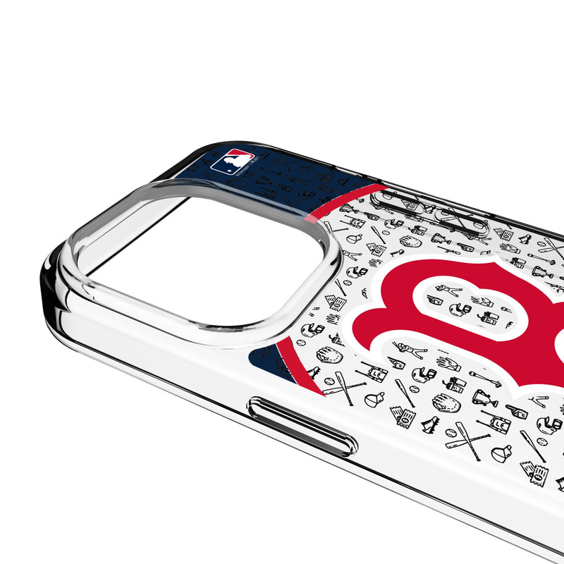 Boston Red Sox Personalized Circle iPhone Clear Phone Case for Apple iPhone Detail.Jpg