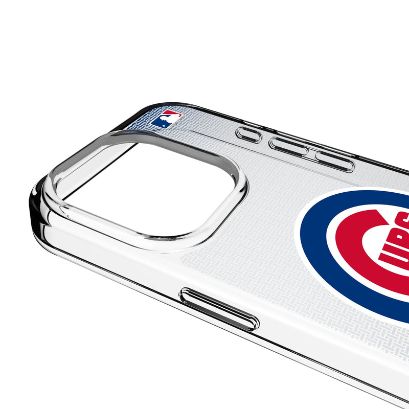 Chicago Cubs Linen iPhone Clear Phone Case for Apple iPhone Detail.Jpg