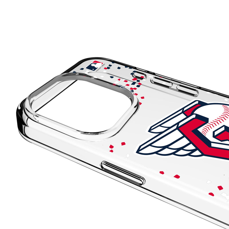 Cleveland Guardians Confetti iPhone Clear Phone Case for Apple iPhone Detail.Jpg