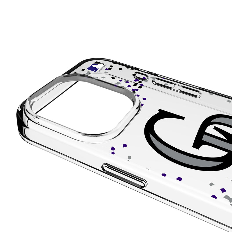 Colorado Rockies Confetti iPhone Clear Phone Case for Apple iPhone Detail.Jpg