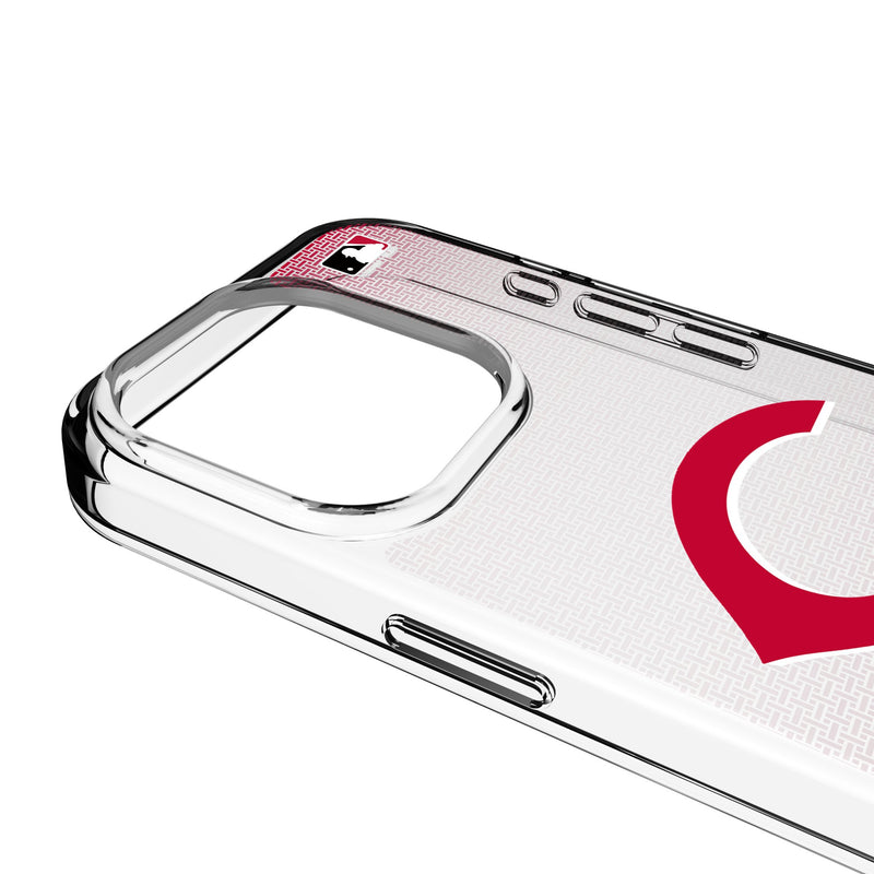 Cincinnati Reds Linen iPhone Clear Phone Case for Apple iPhone Detail.Jpg