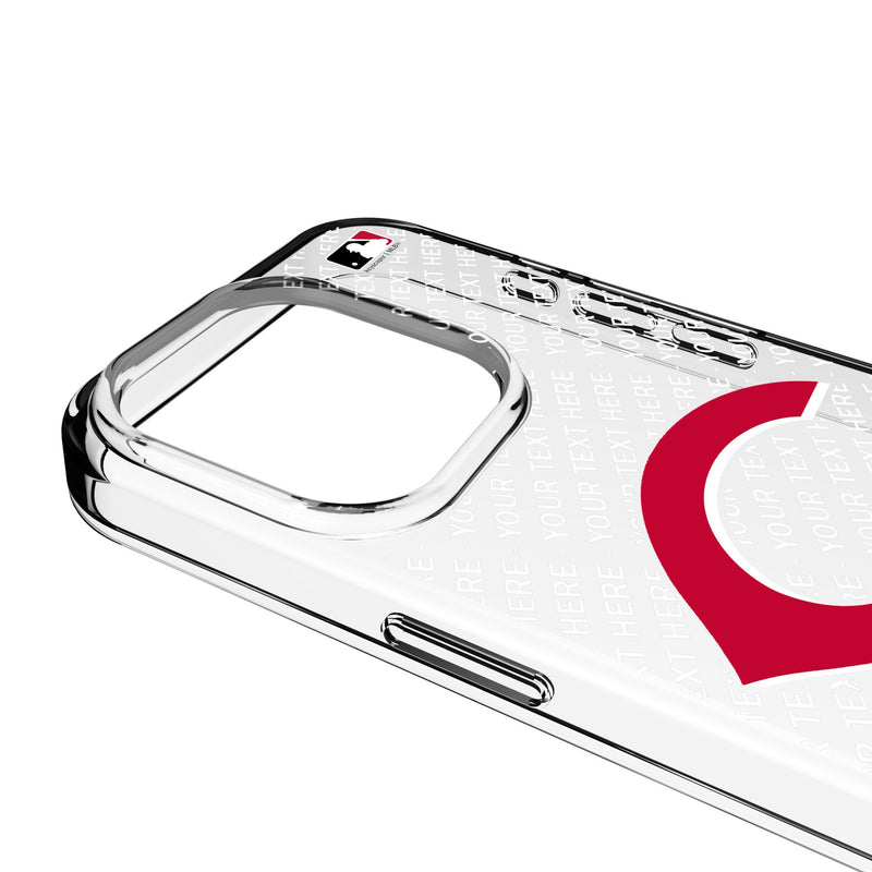 Cincinnati Reds Personalized EndZone Plus iPhone Clear Phone Case for Apple iPhone Detail.Jpg