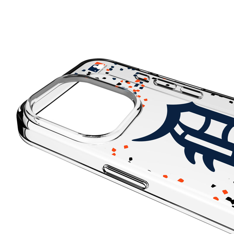 Detroit Tigers Confetti iPhone Clear Phone Case for Apple iPhone Detail.Jpg