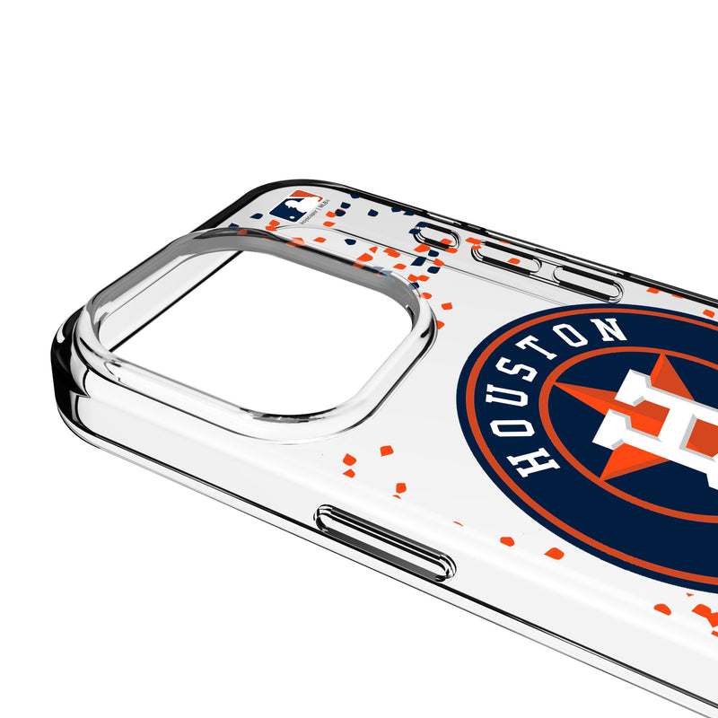 Houston Astros Confetti iPhone Clear Phone Case for Apple iPhone Detail.Jpg