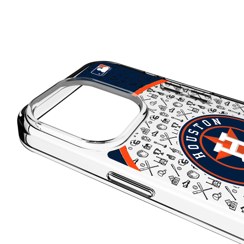 Houston Astros Personalized Circle iPhone Clear Phone Case for Apple iPhone Detail.Jpg