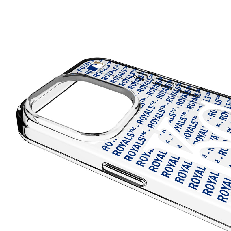 Kansas City Royals Text Backdrop iPhone Clear Phone Case for Apple iPhone Detail.Jpg