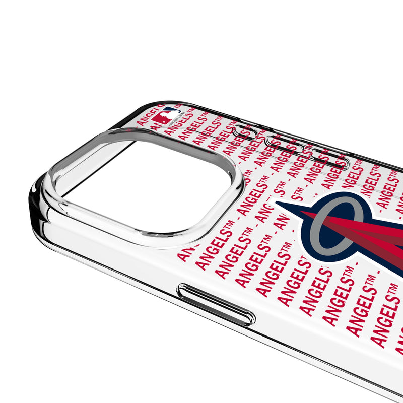 Los Angeles Angels Text Backdrop iPhone Clear Phone Case for Apple iPhone Detail.Jpg