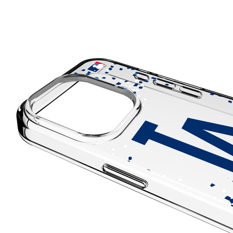 LA Dodgers Confetti iPhone Clear Phone Case for Apple iPhone Detail.Jpg