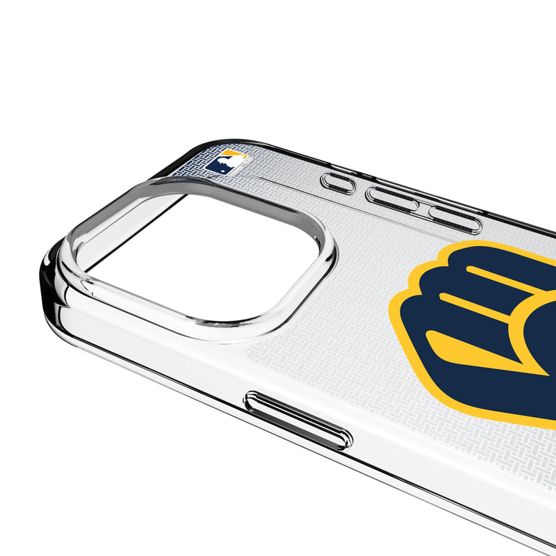 Milwaukee Brewers Linen iPhone Clear Phone Case for Apple iPhone Detail.Jpg