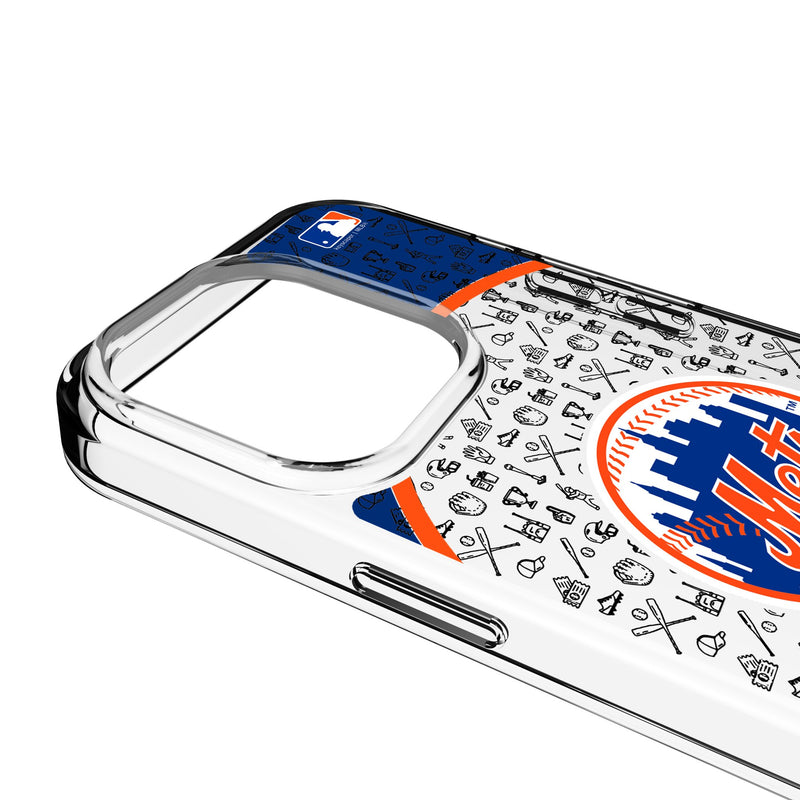 New York Mets Personalized Circle iPhone Clear Phone Case for Apple iPhone Detail.Jpg