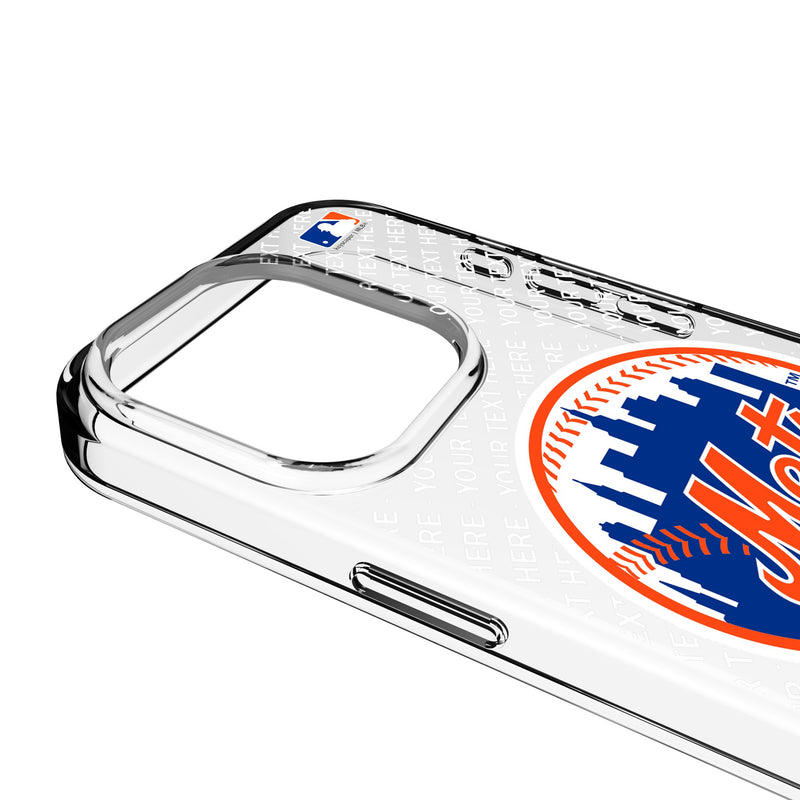 New York Mets Personalized EndZone Plus iPhone Clear Phone Case for Apple iPhone Detail.Jpg