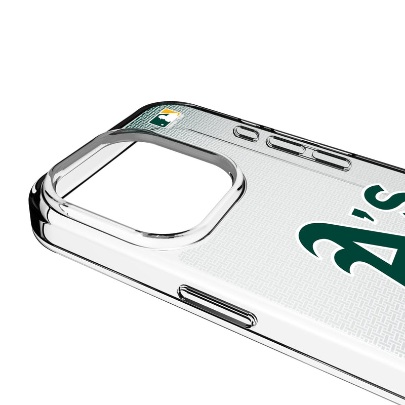 Oakland Athletics Linen iPhone Clear Phone Case for Apple iPhone Detail.Jpg