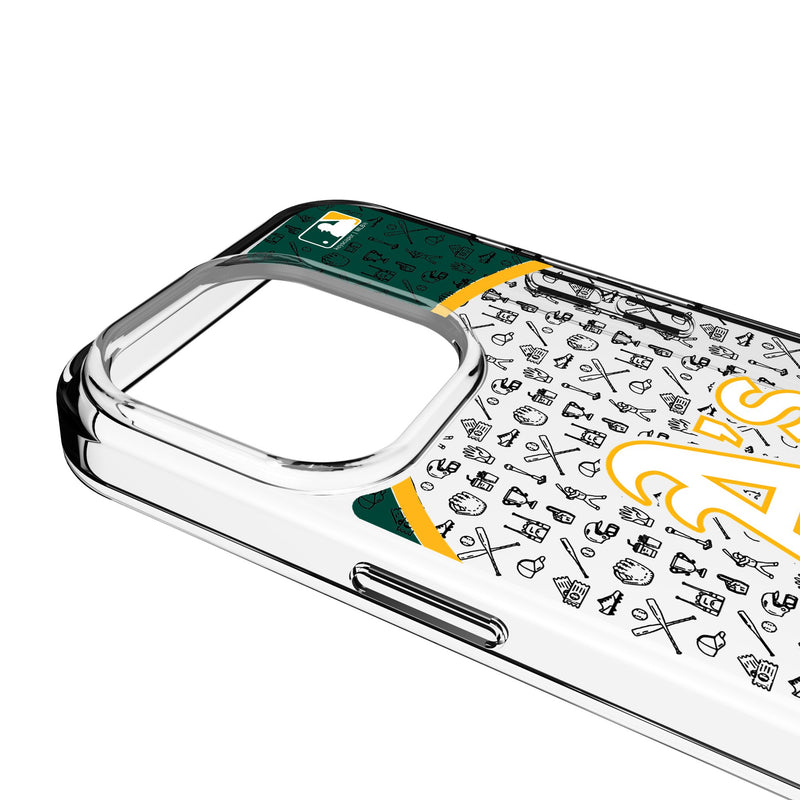 Oakland Athletics Personalized Circle iPhone Clear Phone Case for Apple iPhone Detail.Jpg