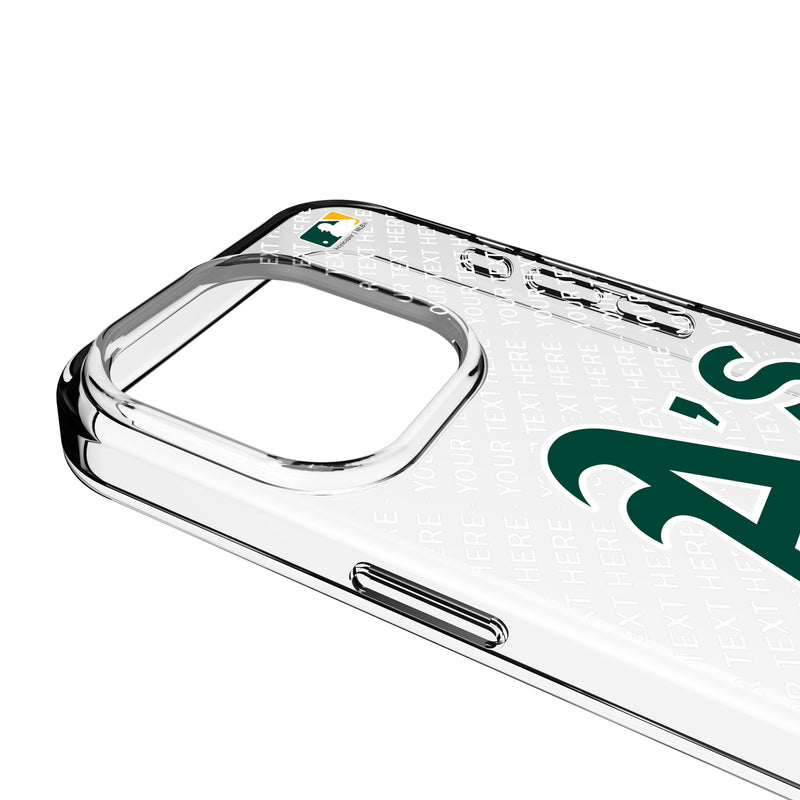Oakland Athletics Personalized EndZone Plus iPhone Clear Phone Case for Apple iPhone Detail.Jpg