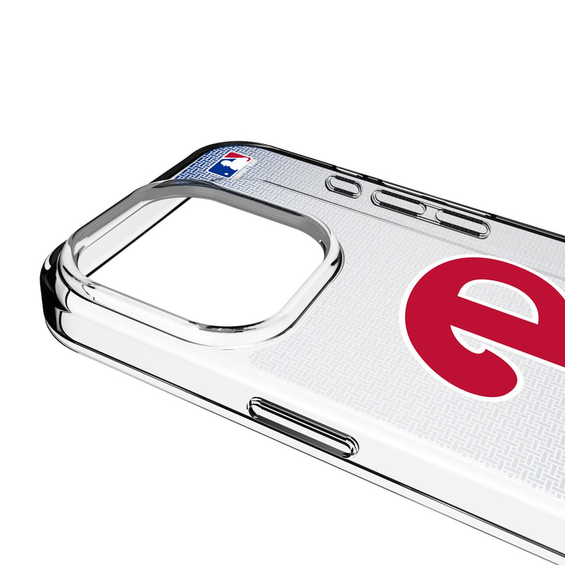 Philadelphia Phillies Linen iPhone Clear Phone Case for Apple iPhone Detail.Jpg