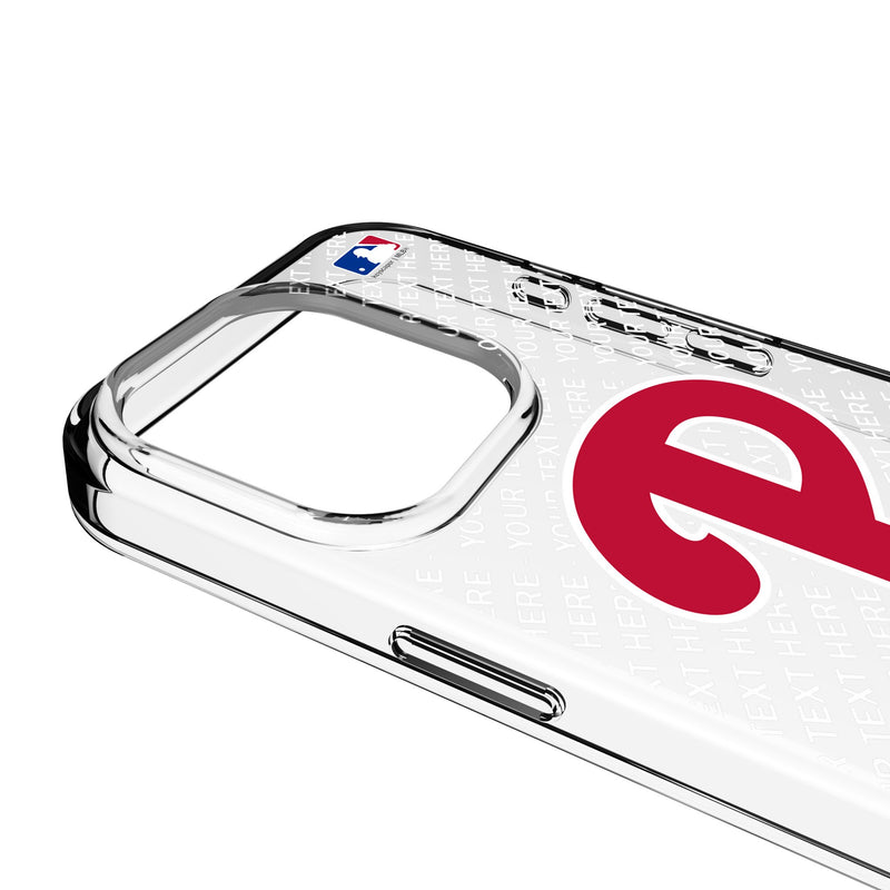 Philadelphia Phillies Personalized EndZone Plus iPhone Clear Phone Case for Apple iPhone Detail.Jpg