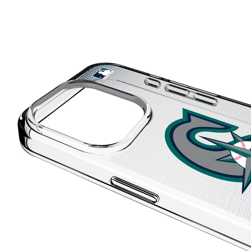 Seattle Mariners Linen iPhone Clear Phone Case for Apple iPhone Detail.Jpg