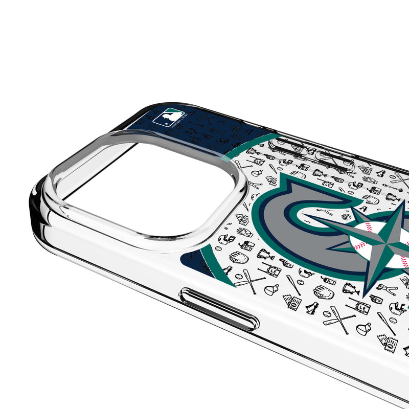 Seattle Mariners Personalized Circle iPhone Clear Phone Case for Apple iPhone Detail.Jpg