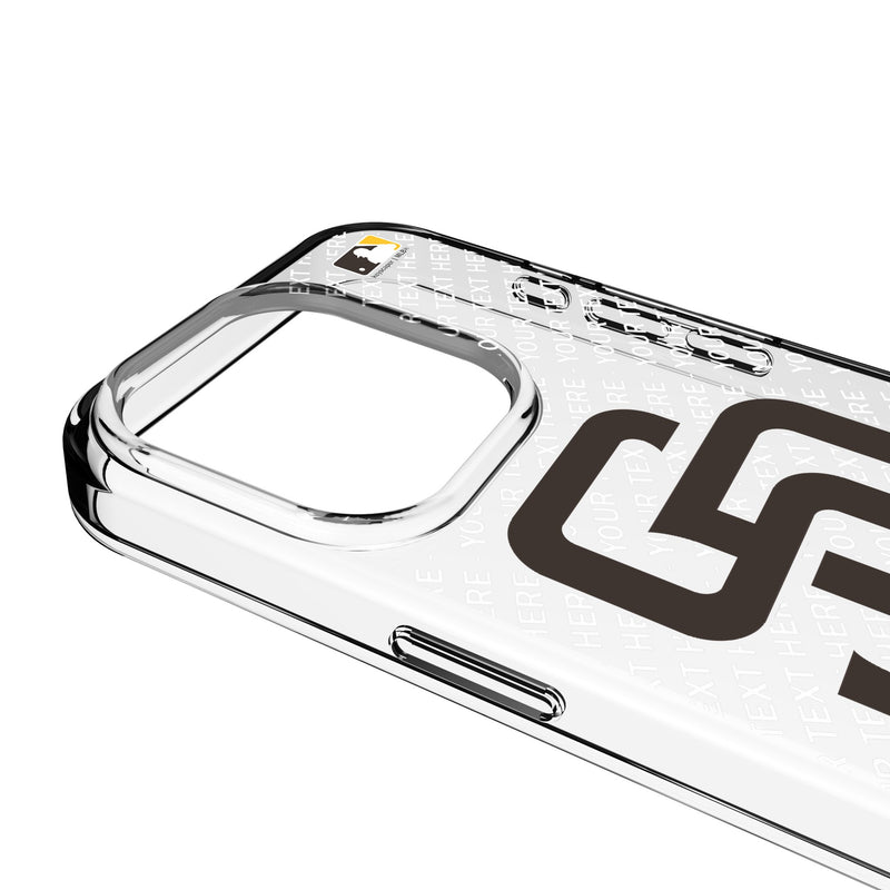 San Diego Padres Personalized EndZone Plus iPhone Clear Phone Case for Apple iPhone Detail.Jpg