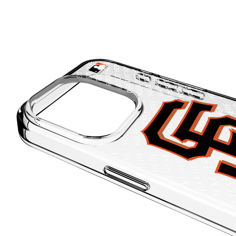 San Francisco Giants Personalized EndZone Plus iPhone Clear Phone Case for Apple iPhone Detail.Jpg