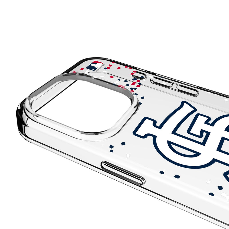 St Louis Cardinals Confetti iPhone Clear Phone Case for Apple iPhone Detail.Jpg