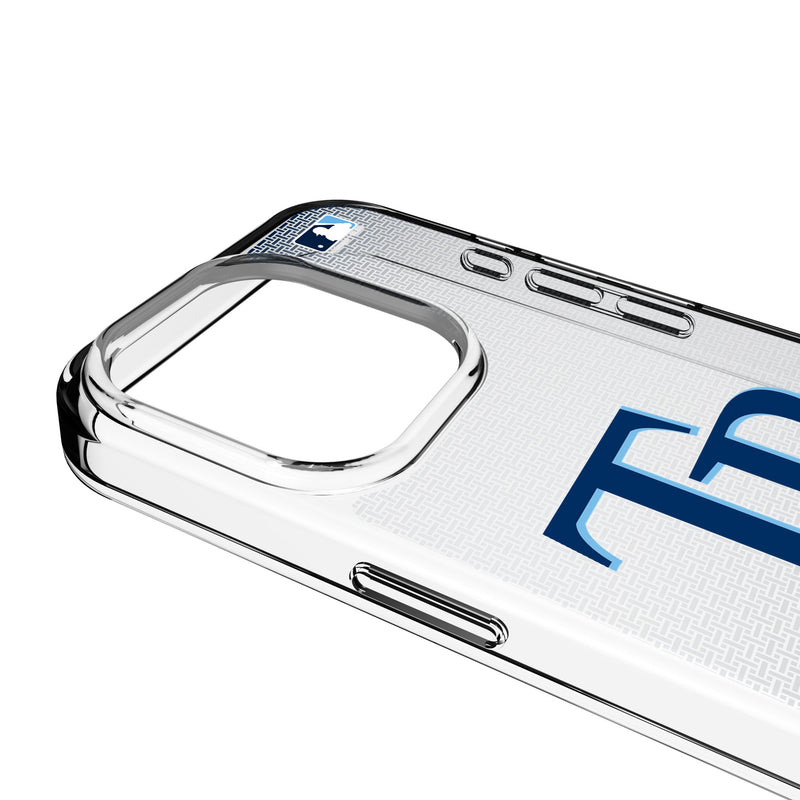 Tampa Bay Rays Linen iPhone Clear Phone Case for Apple iPhone Detail.Jpg