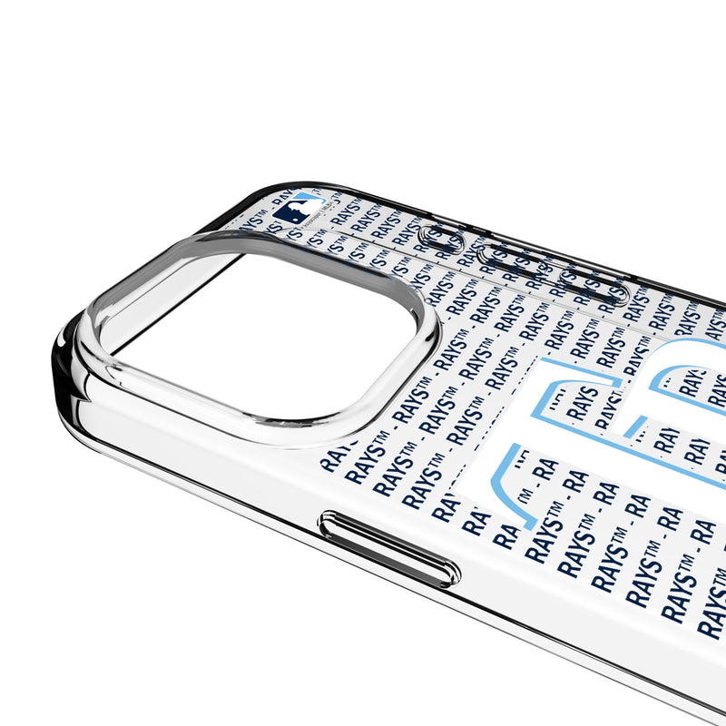 Tampa Bay Rays Text Backdrop iPhone Clear Phone Case for Apple iPhone Detail.Jpg