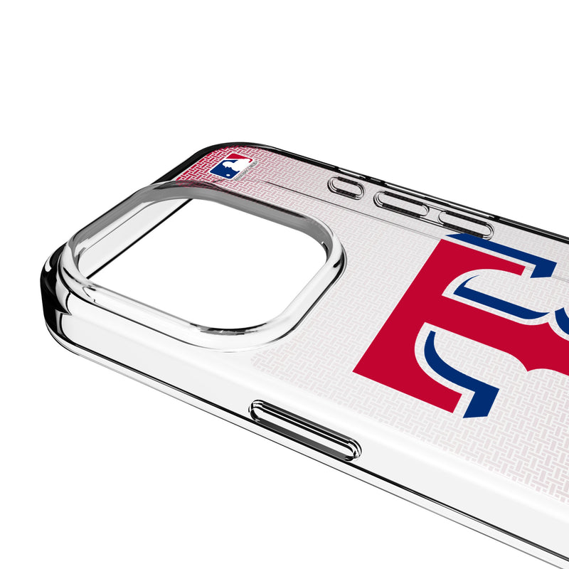 Texas Rangers Linen iPhone Clear Phone Case for Apple iPhone Detail.Jpg