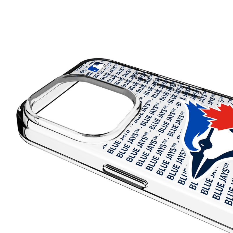Toronto Blue Jays Text Backdrop iPhone Clear Phone Case for Apple iPhone Detail.Jpg
