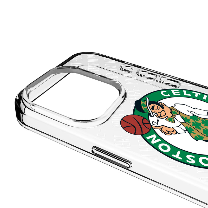 Boston Celtics Personalized EndZone Plus iPhone Clear Phone Case for Apple iPhone Detail.Jpg
