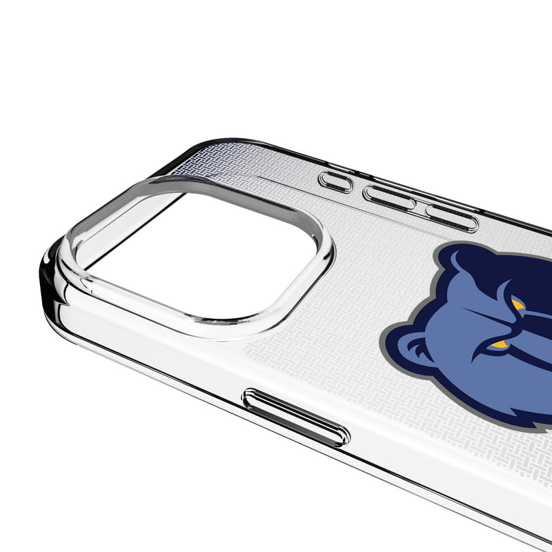 Memphis Grizzlies Linen iPhone Clear Phone Case for Apple iPhone Detail.Jpg