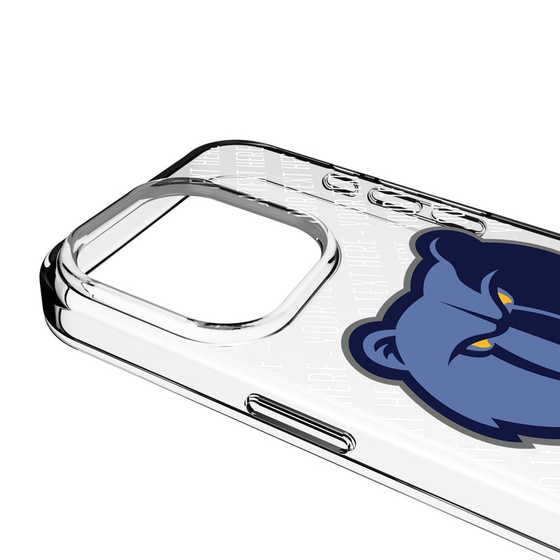 Memphis Grizzlies Personalized EndZone Plus iPhone Clear Phone Case for Apple iPhone Detail.Jpg