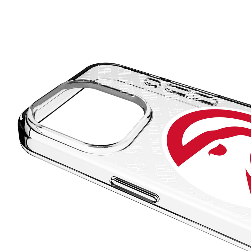 Atlanta Hawks Personalized EndZone Plus iPhone Clear Phone Case for Apple iPhone Detail.Jpg
