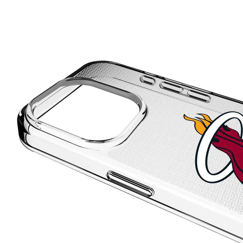 Miami Heat Linen iPhone Clear Phone Case for Apple iPhone Detail.Jpg