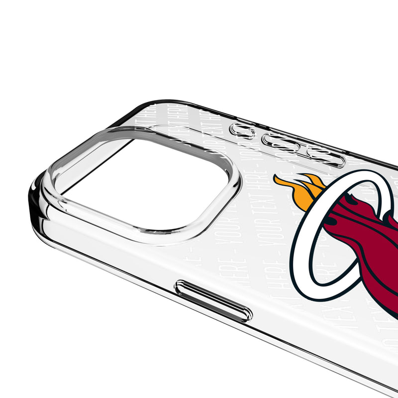 Miami Heat Personalized EndZone Plus iPhone Clear Phone Case for Apple iPhone Detail.Jpg