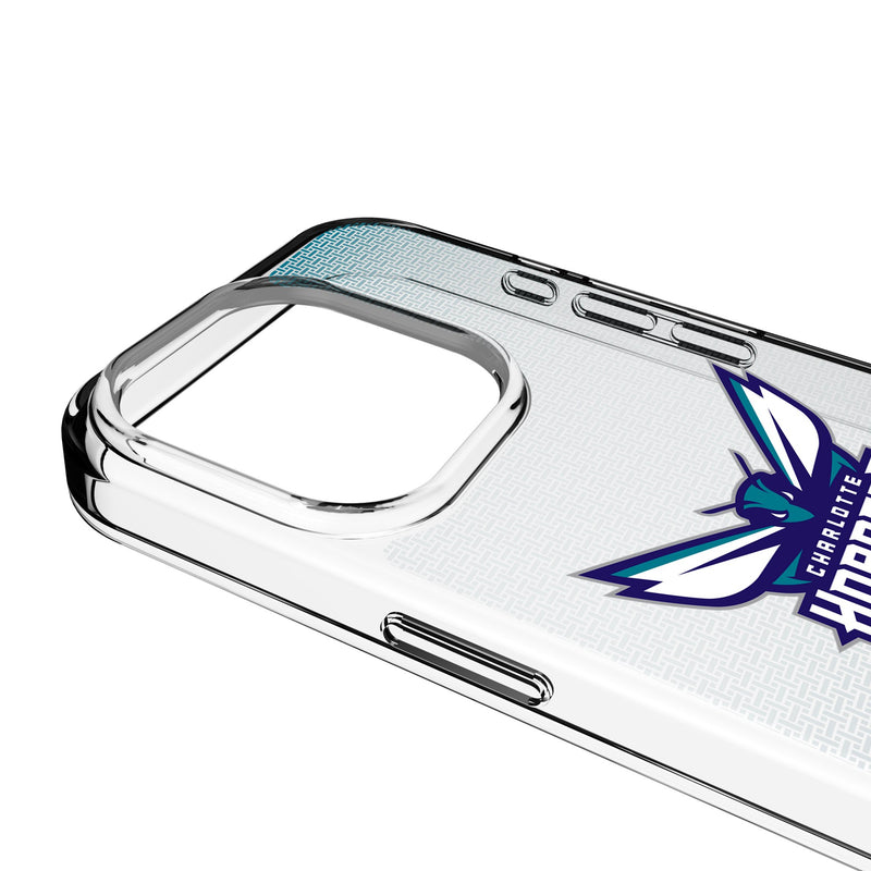 Charlotte Hornets Linen iPhone Clear Phone Case for Apple iPhone Detail.Jpg