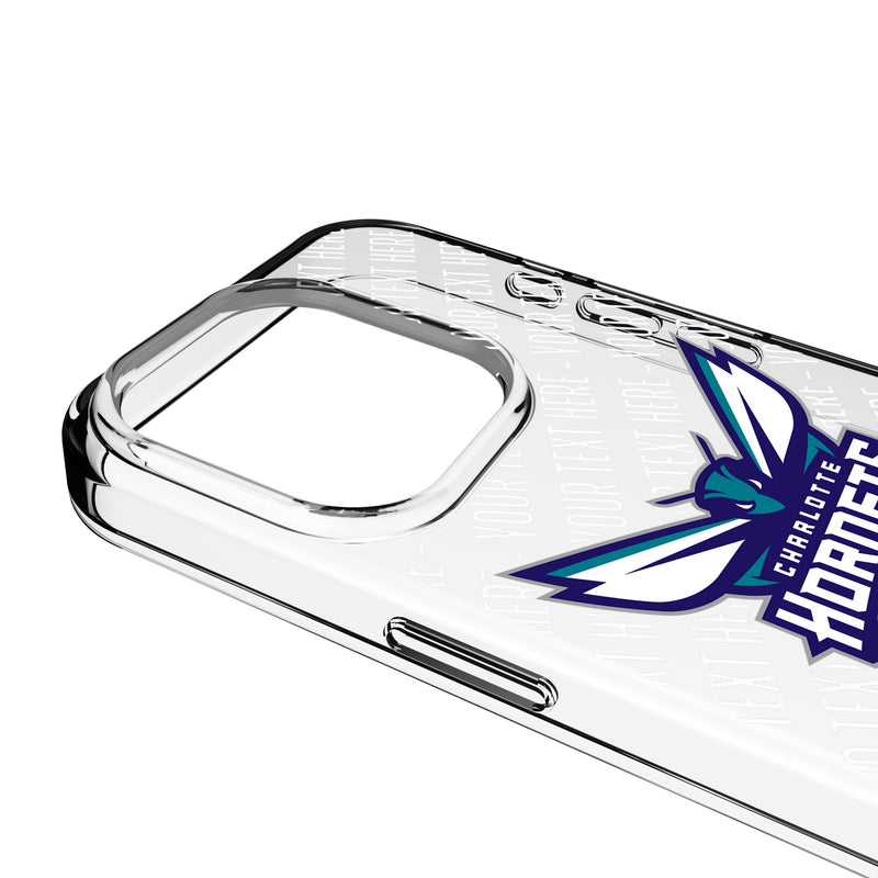 Charlotte Hornets Personalized EndZone Plus iPhone Clear Phone Case for Apple iPhone Detail.Jpg