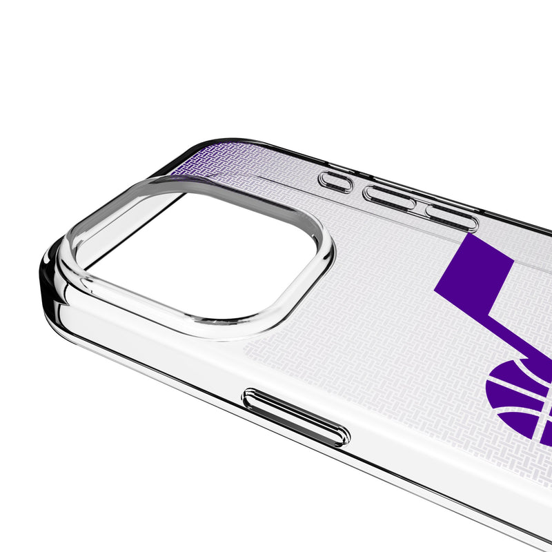 Utah Jazz Linen iPhone Clear Phone Case for Apple iPhone Detail.Jpg