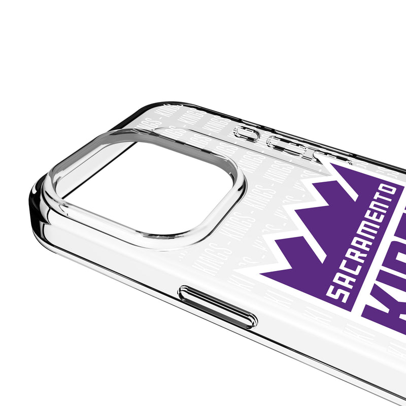 Sacramento Kings Text Backdrop iPhone Clear Phone Case for Apple iPhone Detail.Jpg