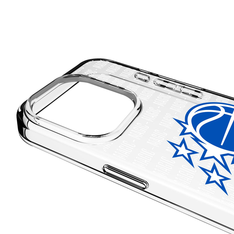Orlando Magic Text Backdrop iPhone Clear Phone Case for Apple iPhone Detail.Jpg