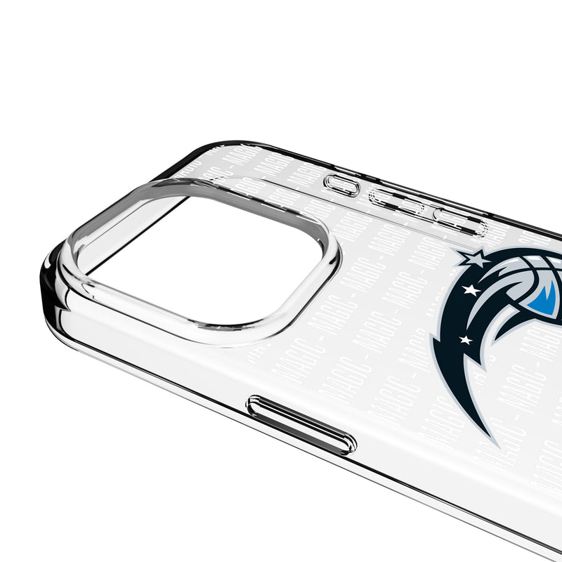 Orlando Magic Text Backdrop iPhone Clear Phone Case for Apple iPhone Detail.Jpg