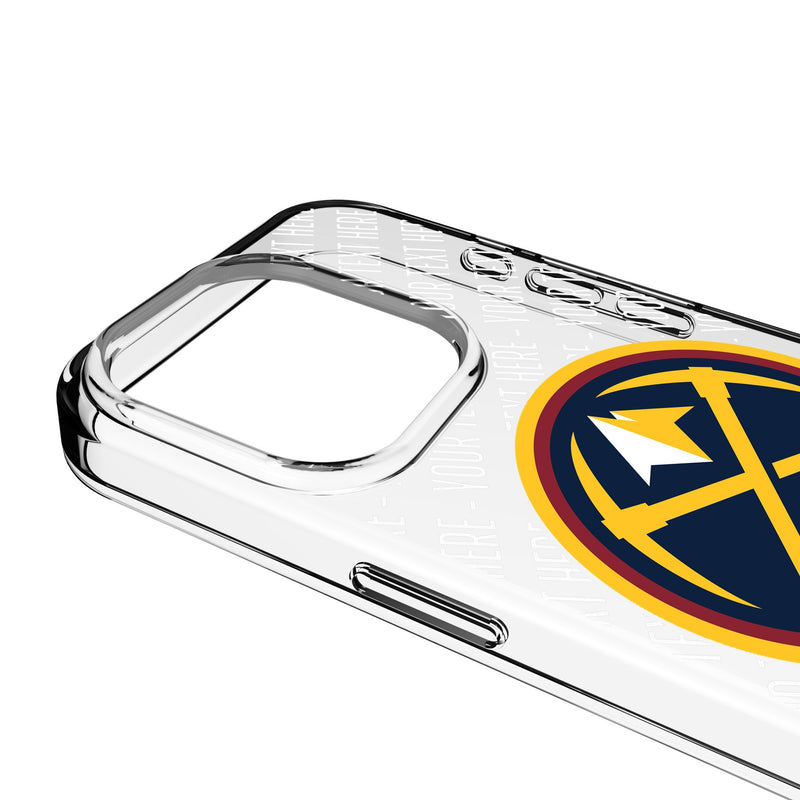 Denver Nuggets Personalized EndZone Plus iPhone Clear Phone Case for Apple iPhone Detail.Jpg