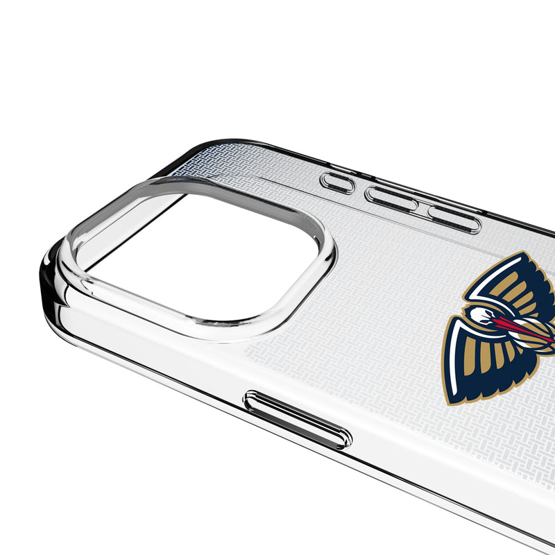 New Orleans Pelicans Linen iPhone Clear Phone Case for Apple iPhone Detail.Jpg