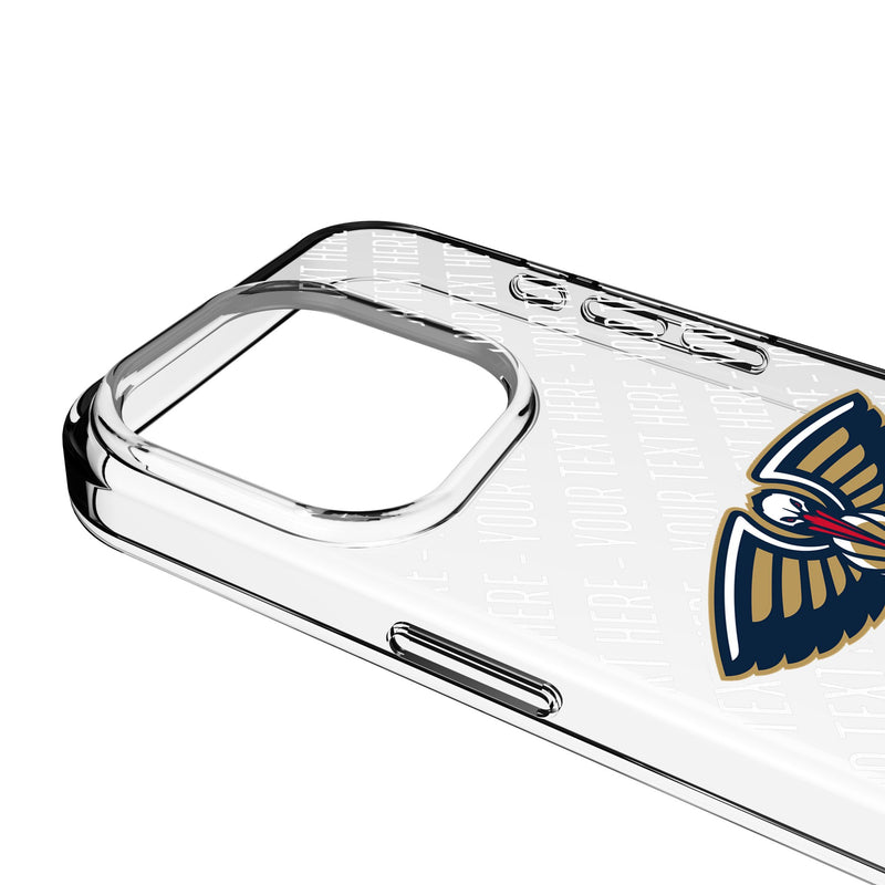 New Orleans Pelicans Personalized EndZone Plus iPhone Clear Phone Case for Apple iPhone Detail.Jpg