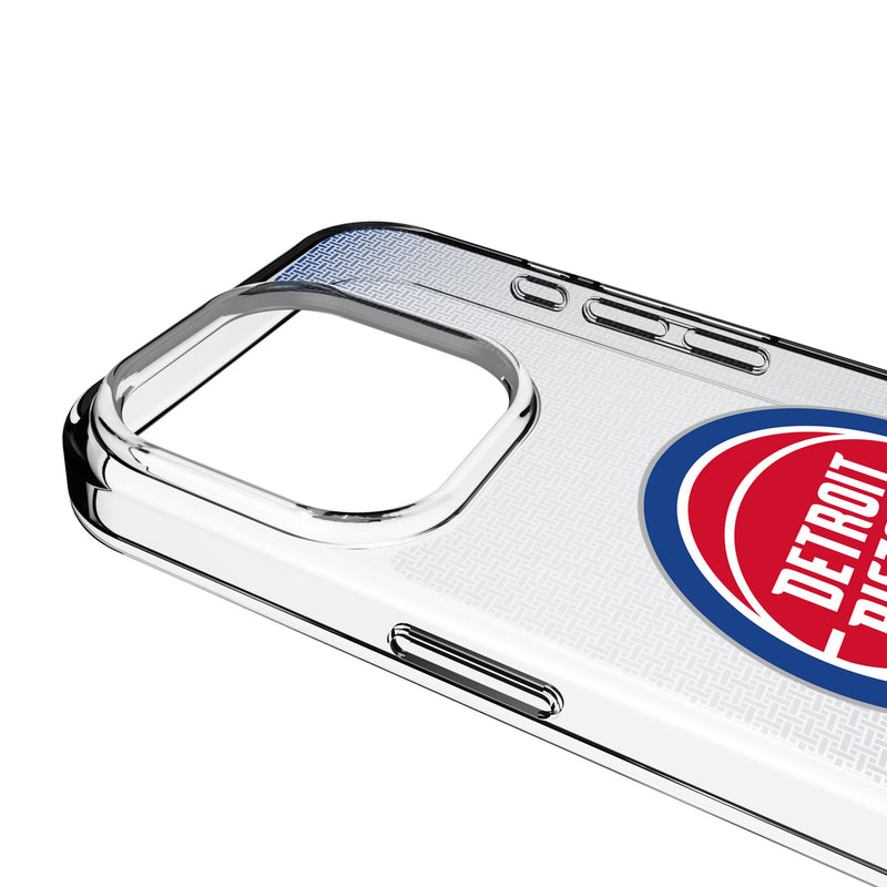 Detroit Pistons Linen iPhone Clear Phone Case for Apple iPhone Detail.Jpg