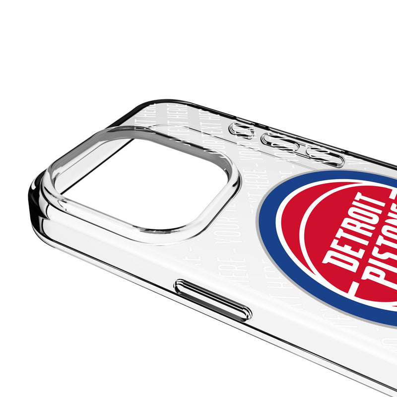 Detroit Pistons Personalized EndZone Plus iPhone Clear Phone Case for Apple iPhone Detail.Jpg