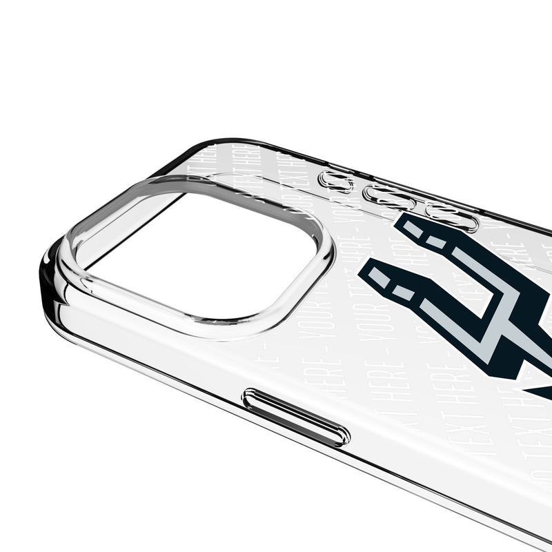 San Antonio Spurs Personalized EndZone Plus iPhone Clear Phone Case for Apple iPhone Detail.Jpg